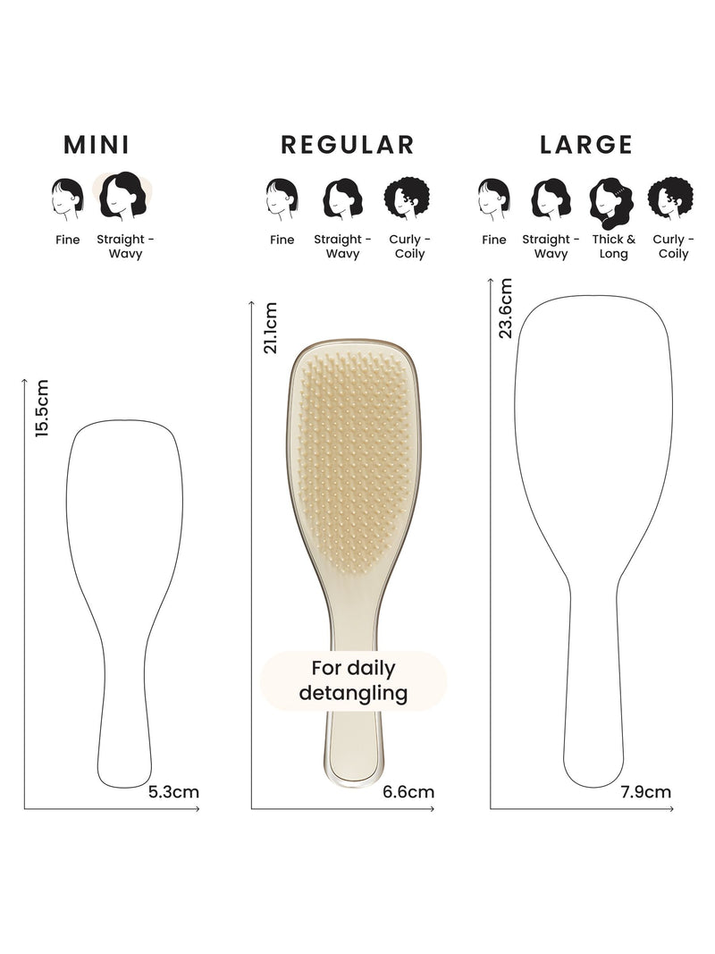 Tangle Teezer Champagne Gold Ultimate Detangler Chrome, imported from the UK