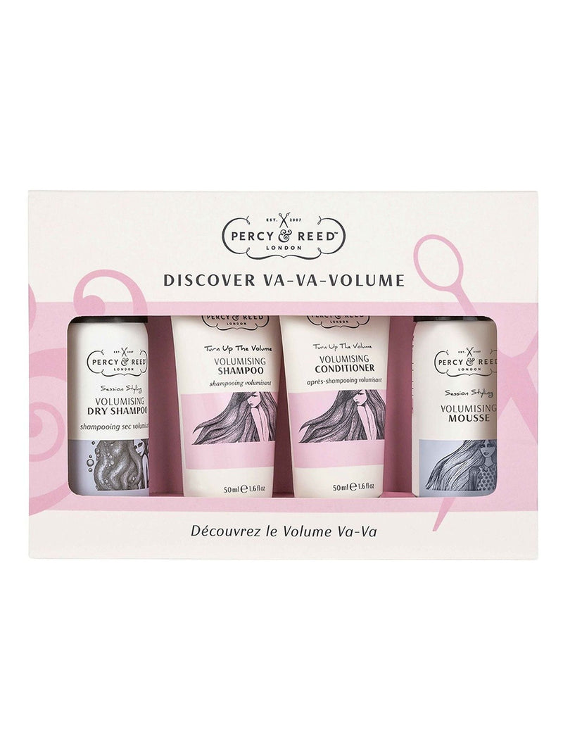 Percy & Reed Discover VaVa Volume volumising haircare gift set, imported from the UK