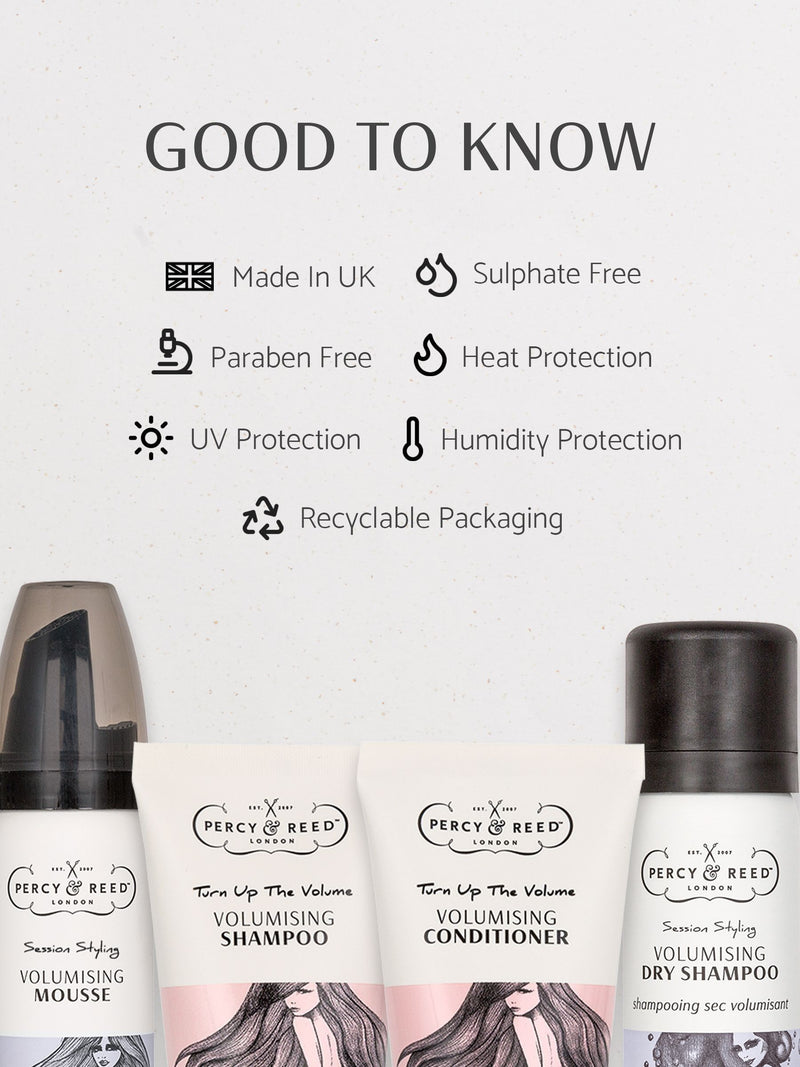 Percy & Reed Discover VaVa Volume volumising haircare gift set, imported from the UK