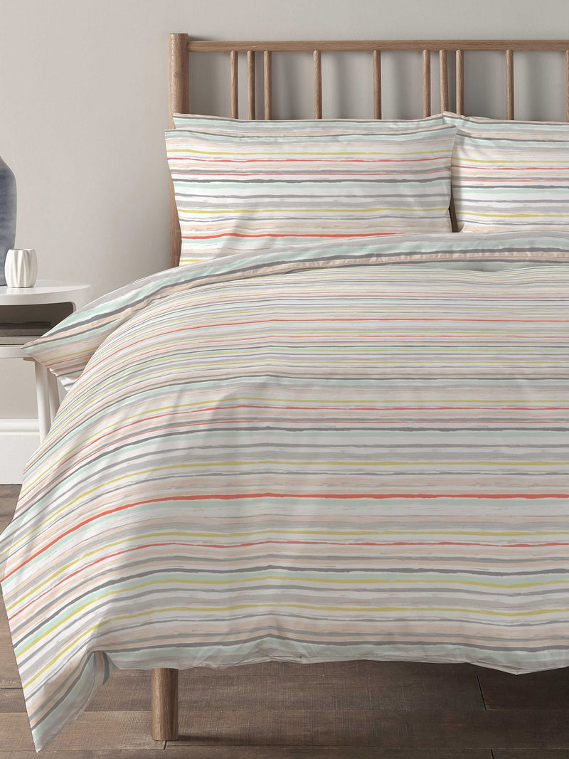 Copenhagen Home Pink Painterly Stripe Duvet Cover Set
