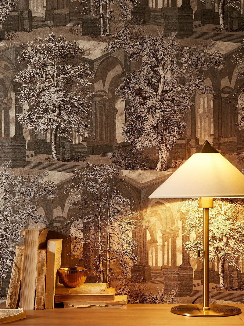 Graham & Brown Dusk Rivington Folly A4 wallpaper sample (British brand)