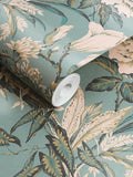 Graham & Brown Duck Egg Perrow A4 wallpaper sample (British brand)