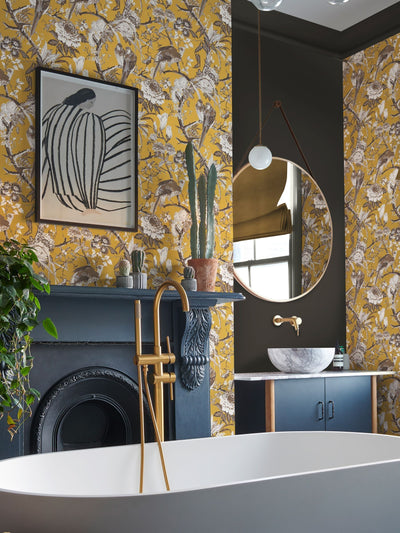 Next Graham & Brown Perrow Yellow Wallpaper Sample A4- Buy online at McGrocer