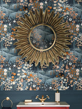 Next Graham & Brown Glenwhan Wildflower Midnight A4 Wallpaper Sample- Buy online at McGrocer