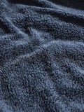 Blue Navy Fleece Crinkle Muslin Duvet Cover and Pillowcase Set - British product