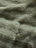 Green Aspen Faux Fur Duvet Cover and Pillowcase Set