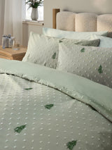 Next Green Christmas Tree Duvet Cover and Pillowcase Set- Buy online at McGrocer