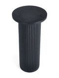 Julian Bowen Black Louis Fluted Drinks Table, imported from the UK
