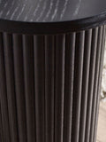 Julian Bowen Black Louis Fluted Drinks Table, imported from the UK