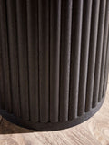 Julian Bowen Black Louis Fluted Drinks Table, imported from the UK