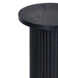 Julian Bowen Black Louis Fluted Drinks Table, imported from the UK