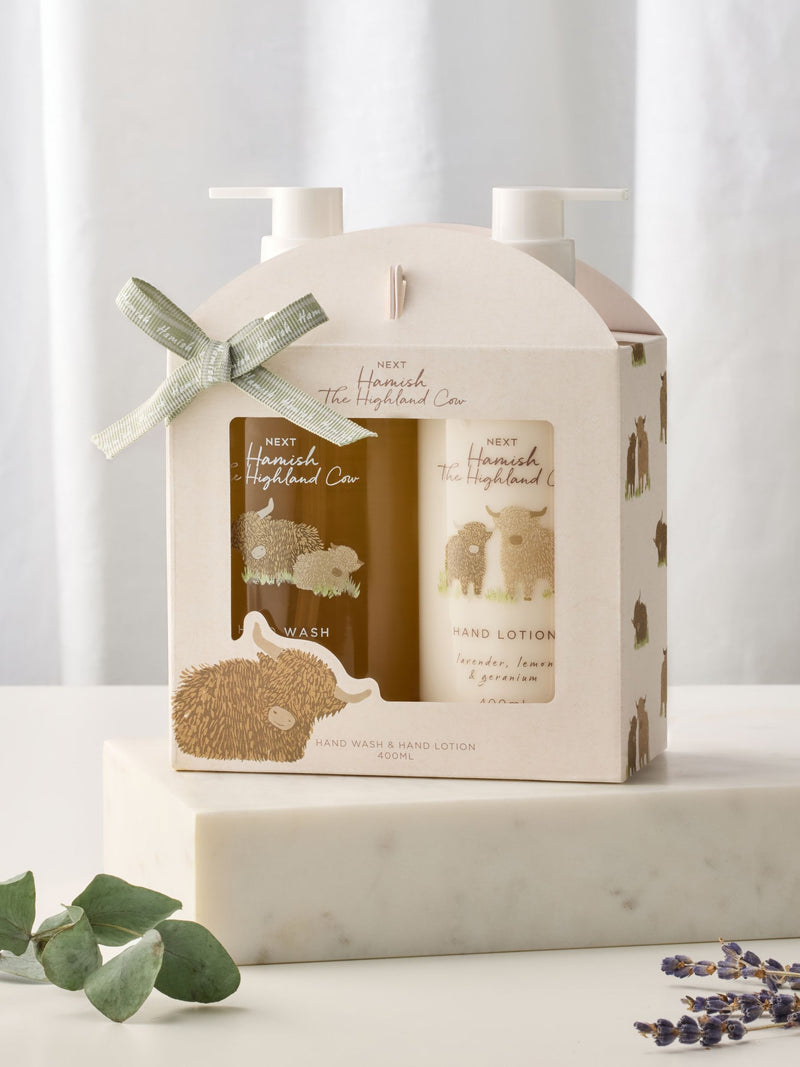 Hamish Highland Cow hand wash lotion gift set 400ml, UK version