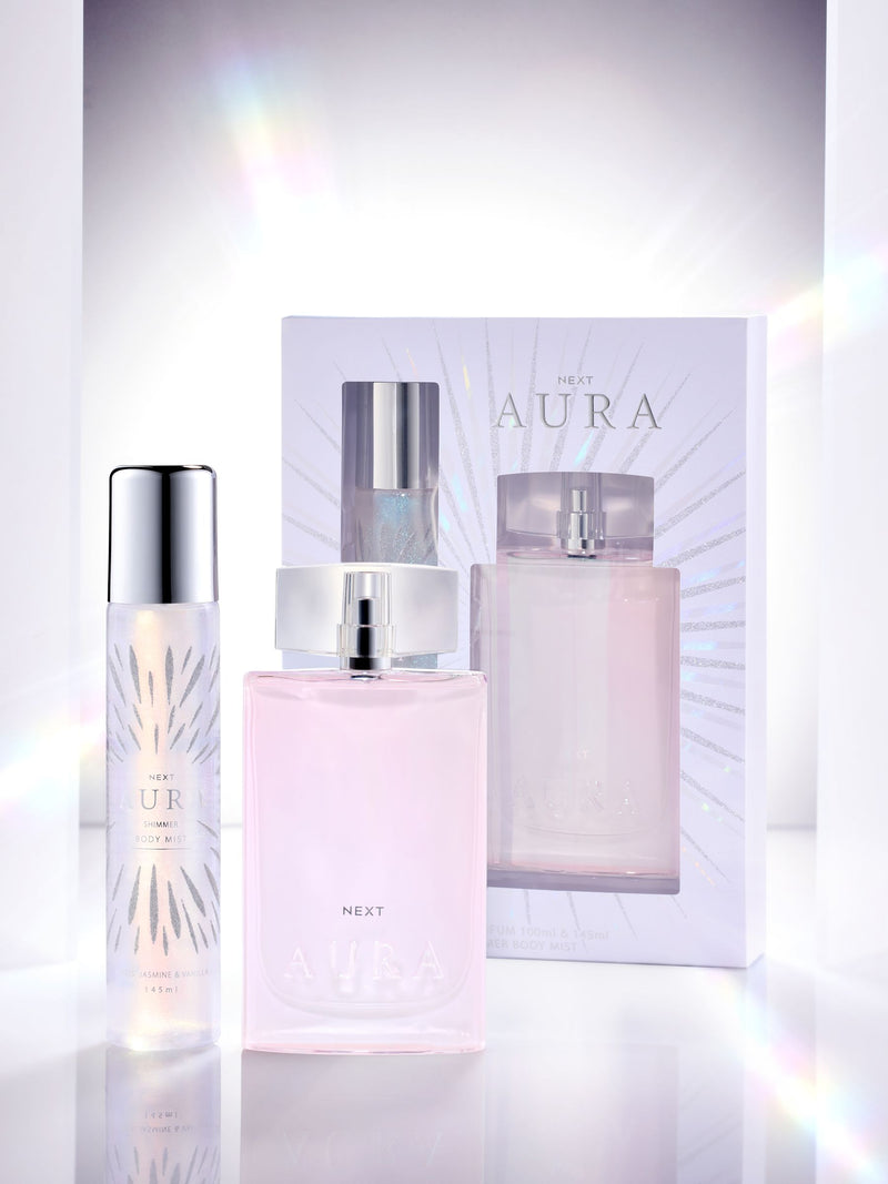 Aura perfume gift set 100ml EDP and 145ml shimmer mist, UK version