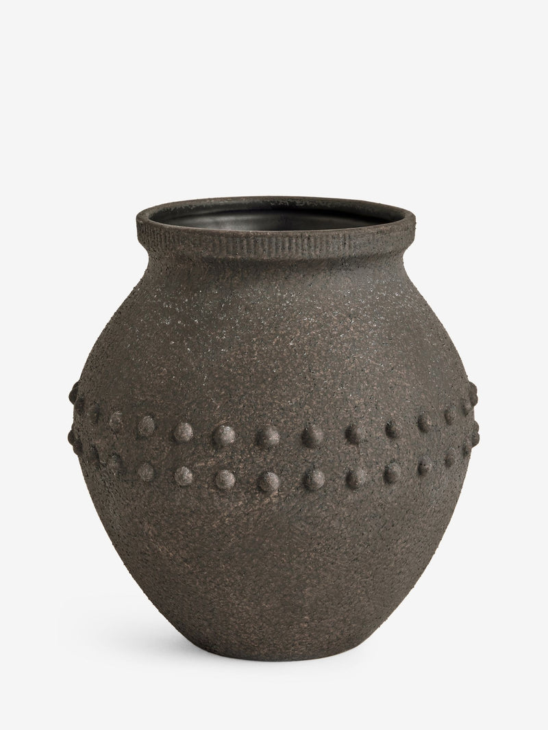 Loxley Grey Bobble Textured Medium Ceramic Vase, UK version