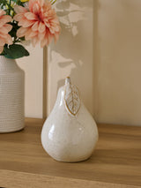 Next White Speckled Pear Ceramic Fruit Ornament 15cm- Buy online at McGrocer