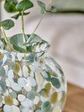 Confetti glass vase green blue 22cm, imported from the UK