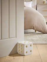 Next White/Gold Dice Doorstop Decorative Home Accessory- Buy online at McGrocer
