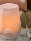 Purple lustre glass hurricane candle holder 20x15x15 cm, imported from the UK
