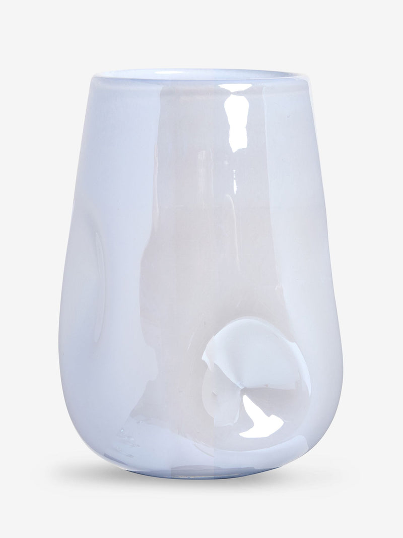Purple lustre glass hurricane candle holder 20x15x15 cm, imported from the UK