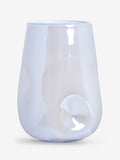 Purple lustre glass hurricane candle holder 20x15x15 cm, imported from the UK