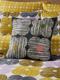 Orla Kiely slate textured flower cushion 45x45cm, imported from the UK