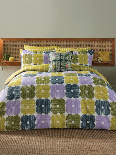 Next Orla Kiely Lilac Moss Textured Flower Duvet Cover Set- Buy online at McGrocer