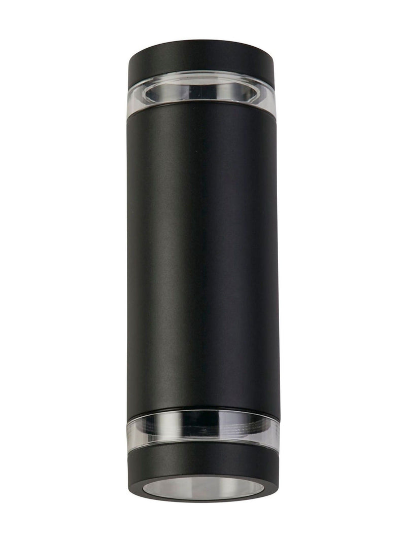 Searchlight Texas outdoor wall light black and clear glass - British product