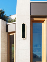 Next Searchlight Paris Sand Black and Frosted LED Outdoor Wall Light 30cm- Buy online at McGrocer
