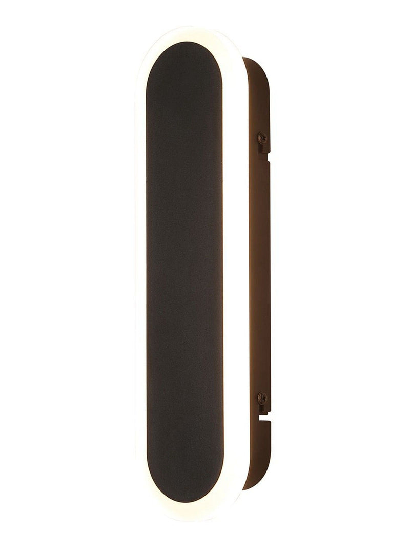 Searchlight Paris Sand Black Frosted outdoor wall light 30cm, UK version