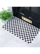 Next Artsy Mats Black Check Doormat- Buy online at McGrocer