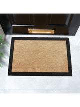 Next Artsy Natural and Black Border Coir Doormat 60x40cm- Buy online at McGrocer