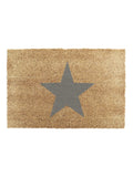 Artsy Mats natural grey star doormat 60x40cm, imported from the UK