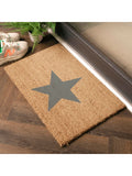 Artsy Mats natural grey star doormat 60x40cm, imported from the UK