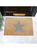 Artsy Mats natural grey star doormat 60x40cm, imported from the UK