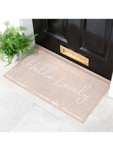 Next Artsy Mats Beige Hello Lovely Noodle Doormat 70x40cm- Buy online at McGrocer