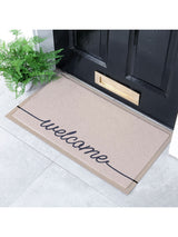 Next Artsy Mats Multi Beige Welscribble Indoor Outdoor Doormat 70cm x 40cm- Buy online at McGrocer