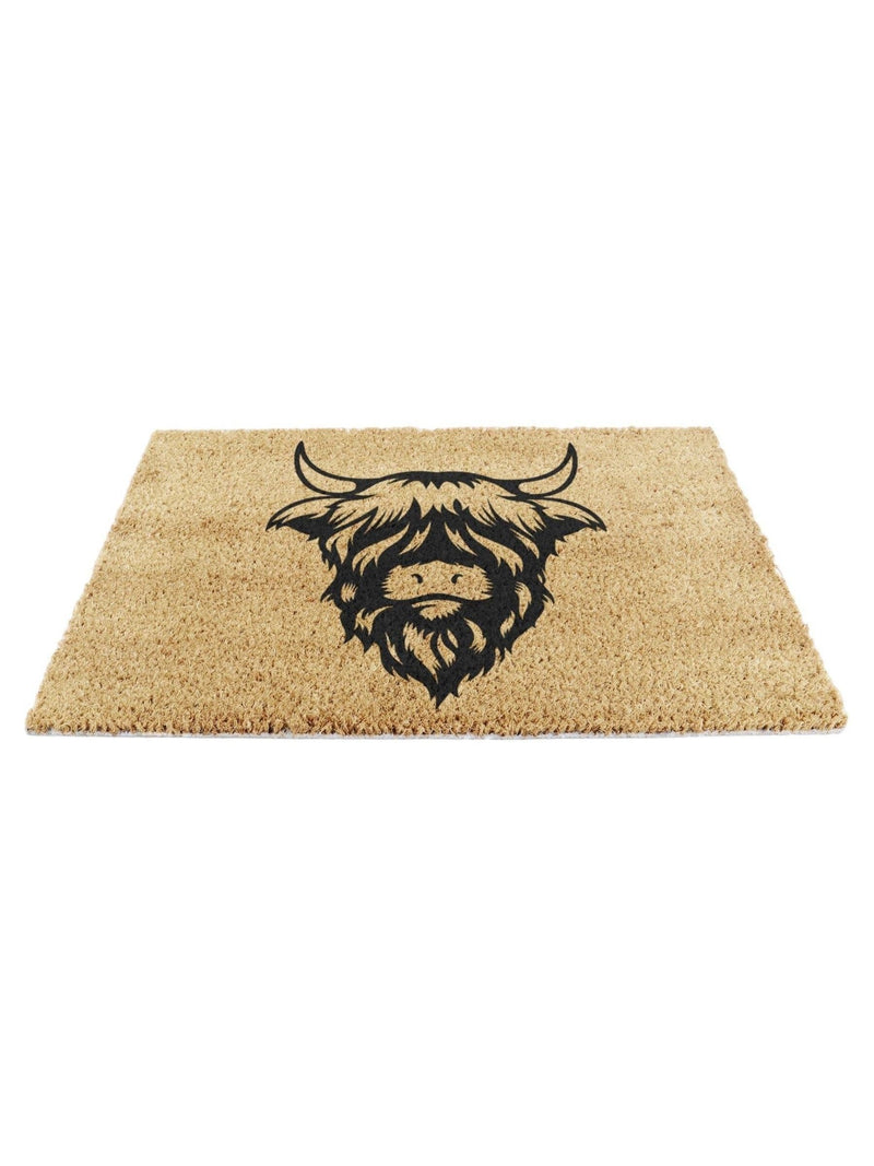 Artsy Mats highland cow doormat coir 60x40cm, imported from the UK