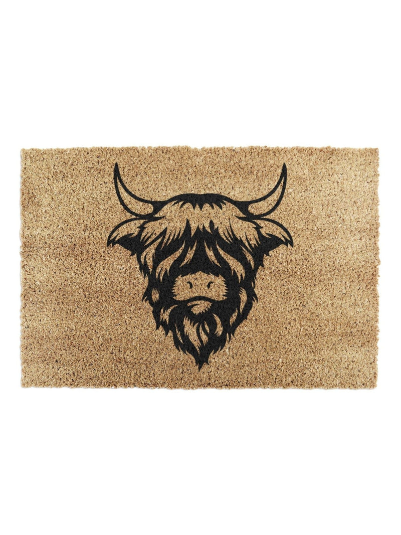 Artsy Mats highland cow doormat coir 60x40cm, imported from the UK