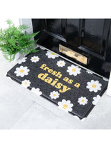 Next Artsy Mats Black Fresh As a Daisy Doormat 70cm x 40cm- Buy online at McGrocer