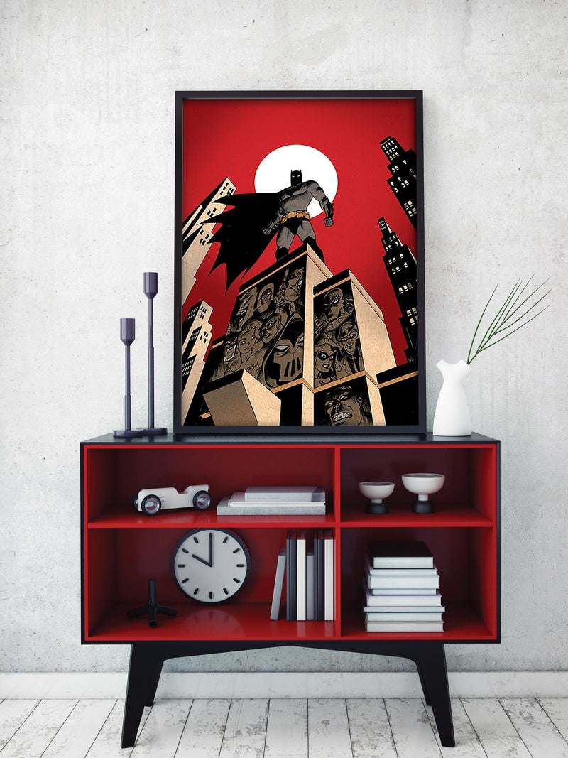 Pyramid International Batman Villain Skyline framed poster, imported from the UK