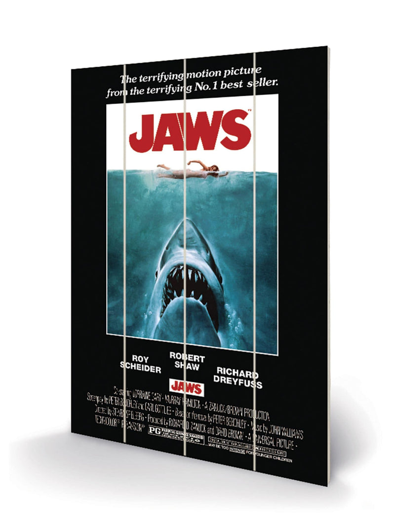 Pyramid International Jaws One Sheet wooden wall art 40 x 59cm, imported from the UK