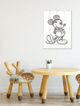 Next Pyramid International Mickey Mouse Sketched Single Wooden Wall Art 40x59cm- Buy online at McGrocer