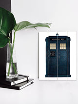 Next Pyramid International Doctor Who Tardis White Wooden Wall Art- Buy online at McGrocer