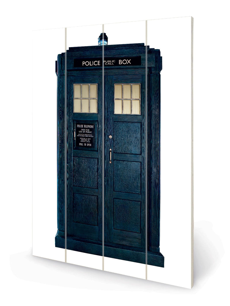 Pyramid International Doctor Who Tardis wooden wall art, imported from the UK