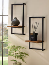 Next Dark Bronx Industrial Wall Shelves Set of 2- Buy online at McGrocer