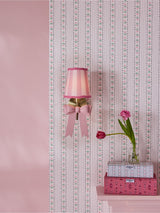 Next Cath Kidston Pink/White Stripe Canopy Bow Wall Light- Buy online at McGrocer