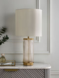 Lipsy Brass Ridge Glass Table Lamp (British brand)