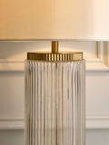 Lipsy Brass Ridge Glass Table Lamp (British brand)