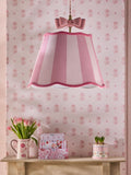 Cath Kidston pink/white stripe canopy bow pendant light 35cm, UK version