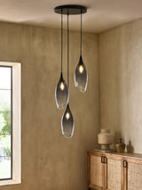 Next French Connection Grey Samooh Cluster Ceiling Light, 136cm Height x 30cm Diameter- Buy online at McGrocer